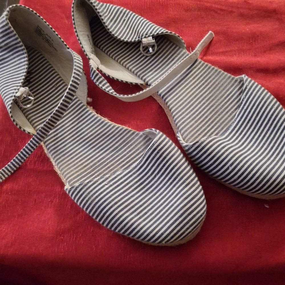 Striped Espadrille Flats